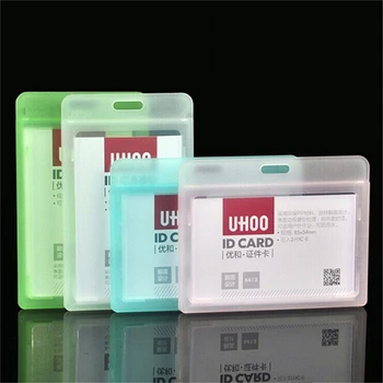 

Women's waterproof id card note holder lanyard men's business card holders plastic porte badge