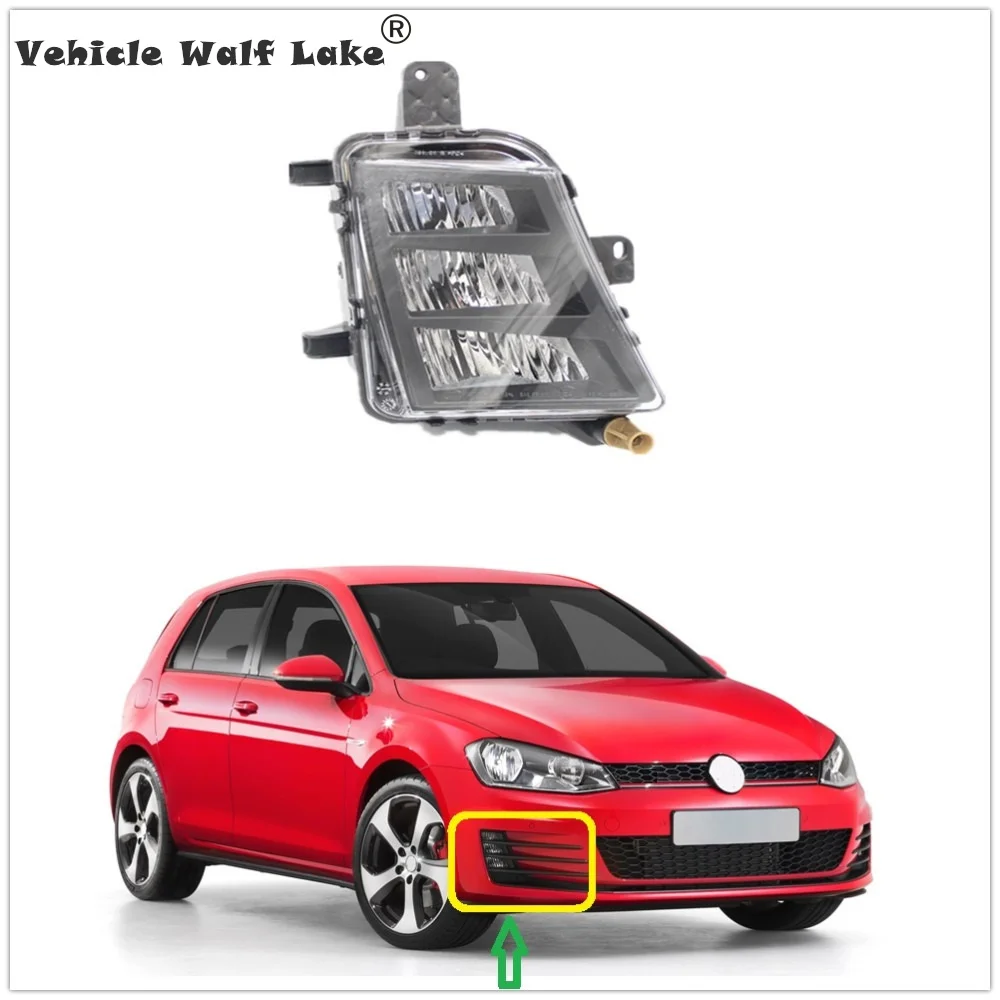 

Right Side Lamp For VW Golf 7 A7 MK7 For GTI 2013 2014 2015 2016 2017 Car-Styling Front LED DRL Fog Lamp Fog Light Without Error