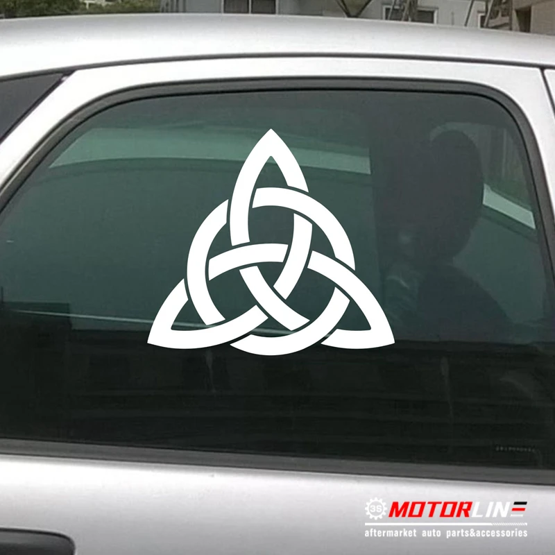 

Celtic Trinity Knot Symbol Decal Sticker Car Vinyl pick size color die cut no background