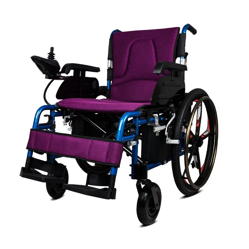 24V20Ah purple Китай инвалидное кресло торговля дешевая цена легкая мощность самобалансирующийся складное инвалидное кресло для инвалидов - Цвет: 24V20Ah purple