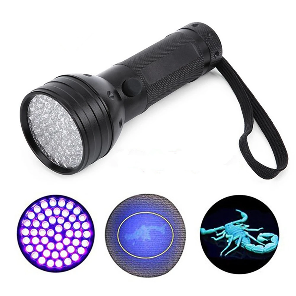LED UV Scorpion Detector Torch Ultra Violet Blacklight Flashlight Hunter Finder 