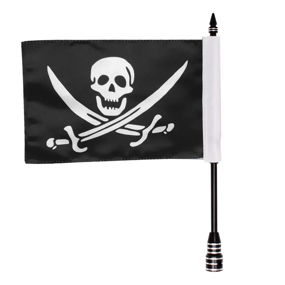 

Motorcycle Rear Side Mount Luggage Rack Vertical Pirate Flag Pole For Harley Sportster XL883 XL1200 Touring Road King Glide FLHT