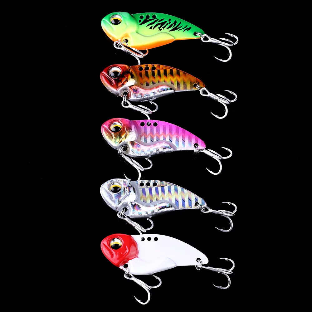 

1Pcs Metal VIB Lures 3.5cm 7g vivid Vibrations Spoon Lure Fishing bait Bass Artificial Hard Bait Cicada lure VIB Bait 3D Eyes