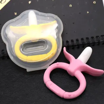 

silicone teether Cartoon Fruits Banana Teeth Pain Relief Tool Kids Teether