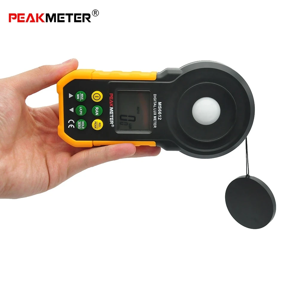 

New Arrival PEAKMETER MS6612 High Accuracy Lux Light Meter Test Spectra Auto Range Multifunctional Digital Luxmeter