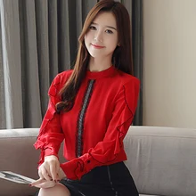 Women's Shirt Autumn New Fashion Chiffon Shirt Blouse Long Sleeve Ruffle Shirts Top Blusas Blusas 2019 Women's Shirt Autumn New Fashion Chiffon Shirt Blouse Long Sleeve Ruffle Shirts Top Blusas Blusas 2019