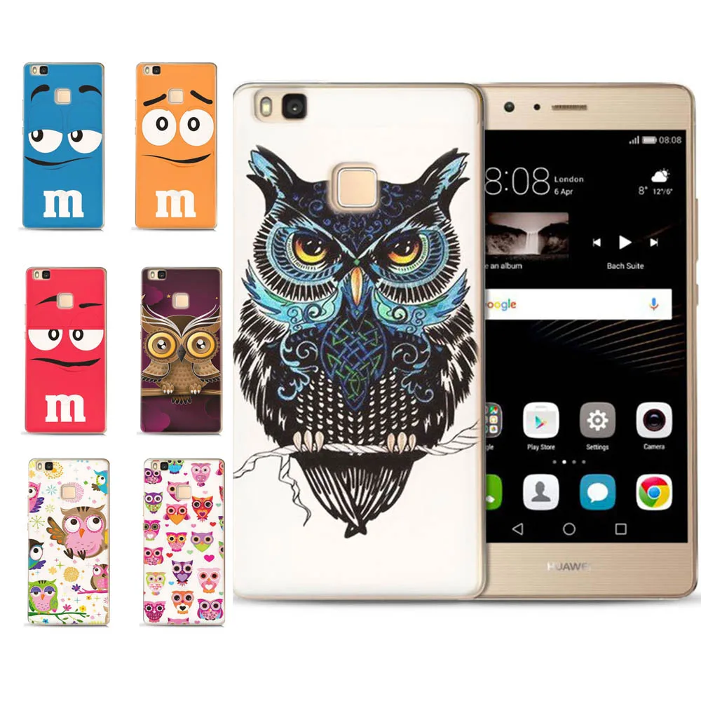 MLCRIYG мягкий чехол для телефона Huawei P9 Lite/P8 Lite/P10 Lite TPU красочный пейзаж Bean Сова