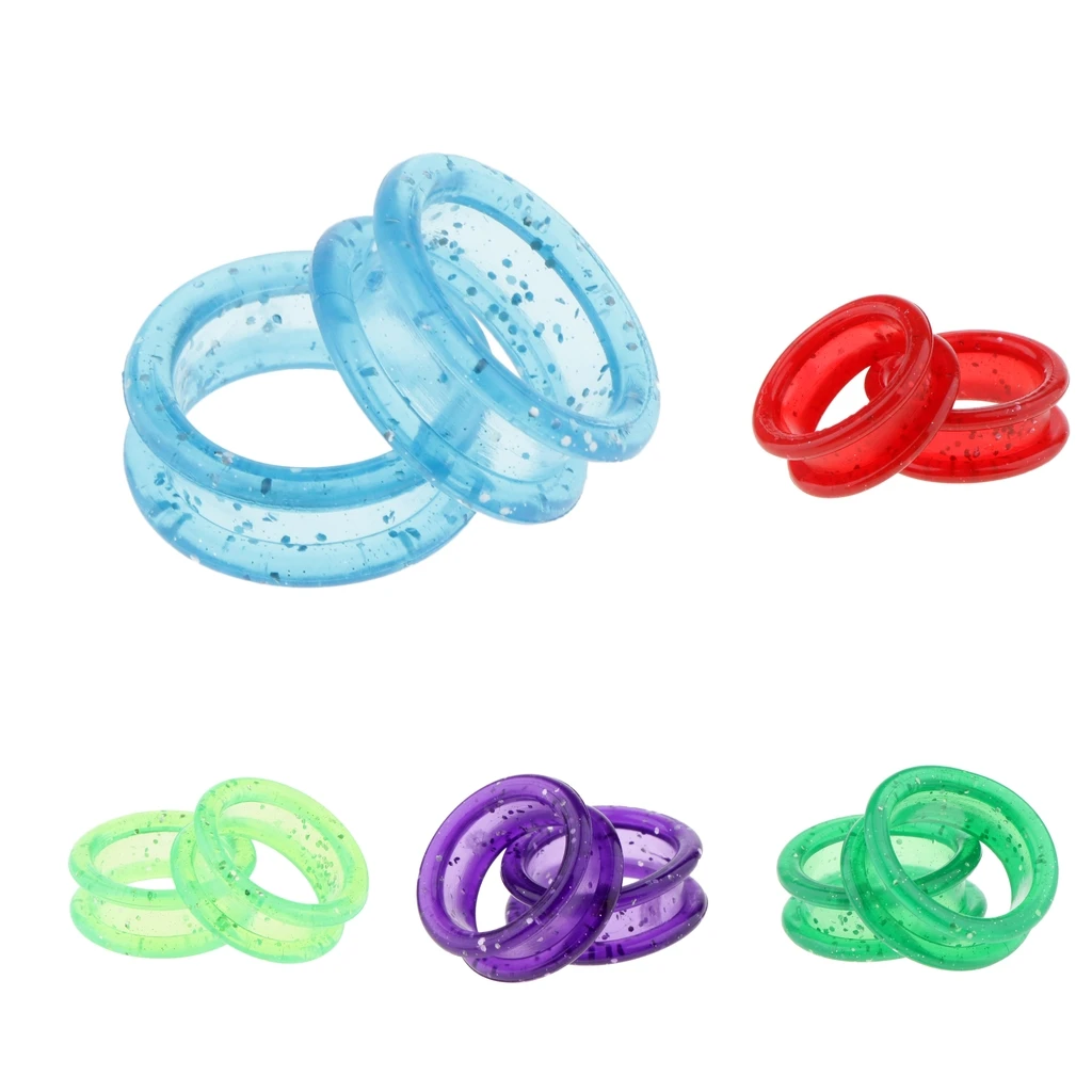 50 Pieces Rubber Scissors Shears Finger Rings Grips for Salon Barber Hairdressing Shear