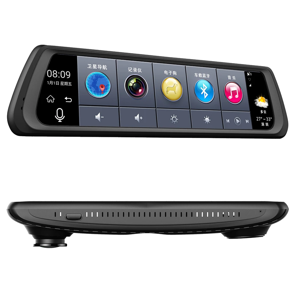 10\ Full Touch IPS 4G Car DVR Camera Android Mirror Dual Lens Video Recorder Dash Cam GPS Bluetooth WIFI ADAS Car Assist