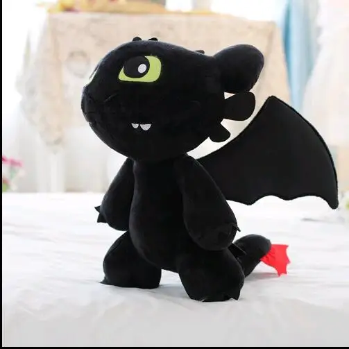 Peluche Toothless Furia Nocturna - 40cm - Brilla En La Oscuridad - Cómo Entrenar A Tu Dragón