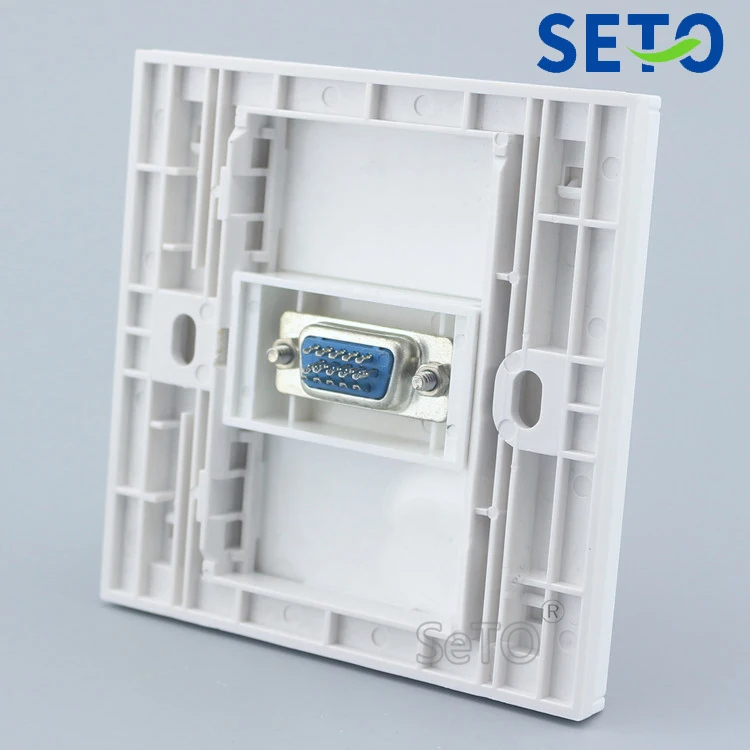 SeTo 86 Тип один порт 15 Pin VGA разъем настенная пластина гнездо Keystone Лицевая панель |