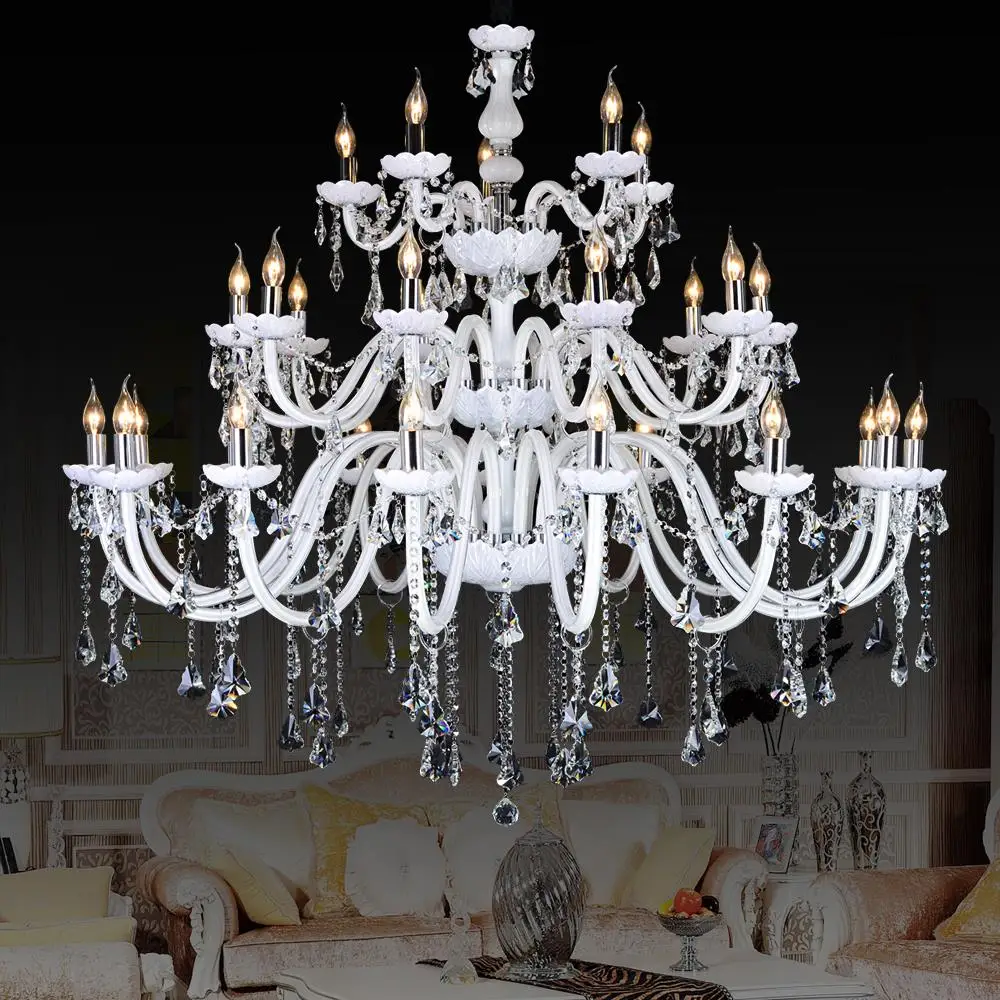 

Europe Fashion Vintage Chandelier Candle Lights Nordic antique white chandeliers home lighting suspension luminaires Christmas