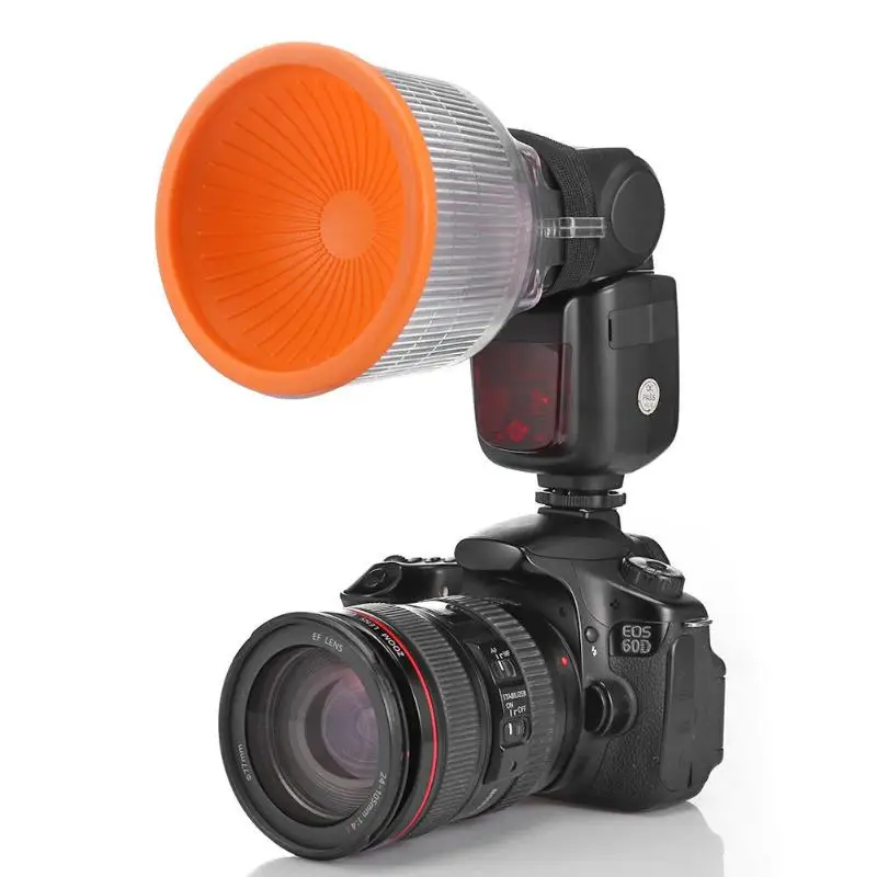 

3pcs Lambency Flash Diffuser Adjustable White Orange Cloud Covers Set for Flash Speedlite Camera