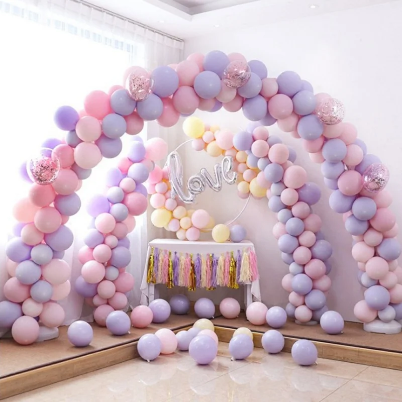 100pcs 12'' Macaroon Latex Balloons Wedding Party Balloons Birthday Adult Party Decorations Kids Colorful Air Balls Balloon Arch