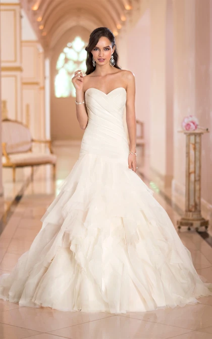 Wedding Dress Strapless White Skirt Bridal Vestido De Noiva