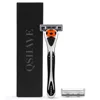 Qshave Black Spider New 6 Blade Man Manual Razor Can Design Name on Handle fit Quattro Titanium(1 Handle, 2pc Germany X6 Blade) ► Photo 1/5