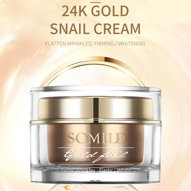 

24K Gold Face Cream Snail Essence Anti Aging Skin Care Fade Wrinkles Blemish Remove Eye Cream Facial Lifting Whitening