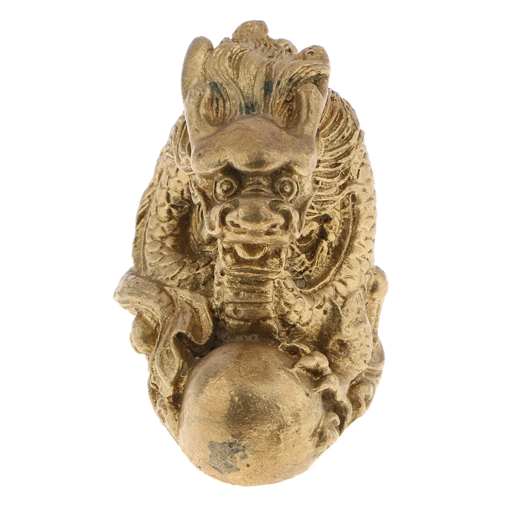 Pure Solid Brass Animals Statues Figurines Chinese Zodiac Shengxiao Ornaments for Home Office Table Desktop Shelf Decoration