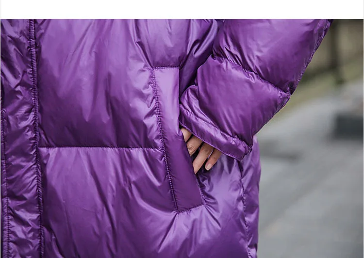 Негабаритных пальто толстая зимняя куртка Для женщин с капюшоном меховой воротник вниз хлопок пальто, длинная куртка парки Mujer пальто MY59