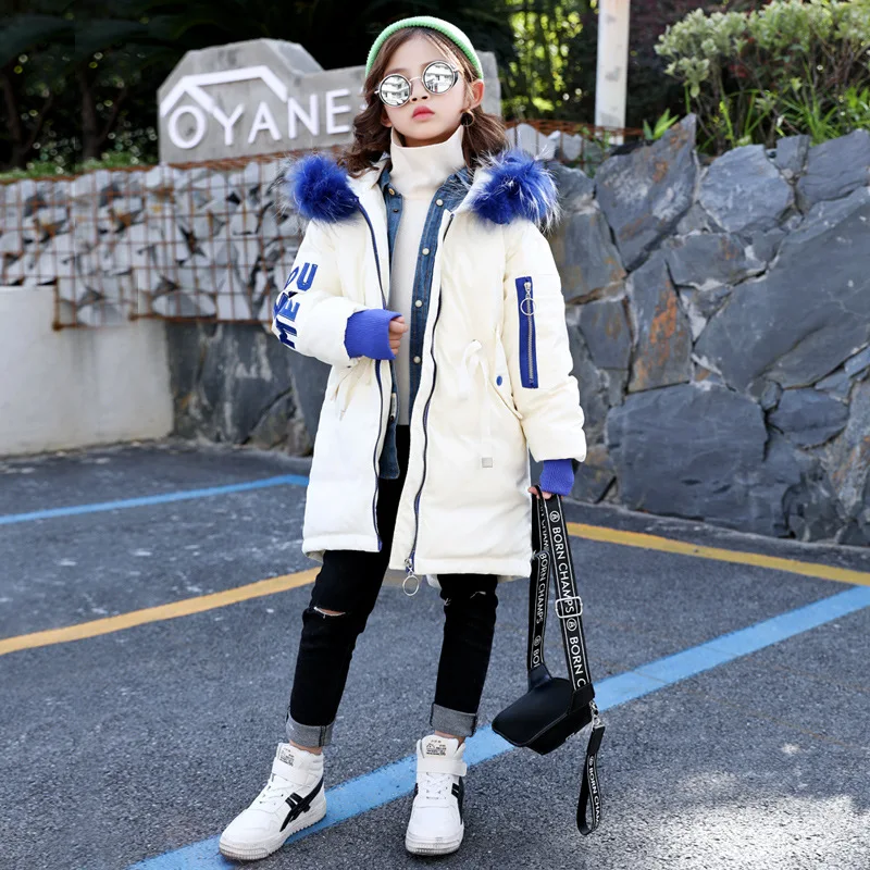 

Girl Winter Cotton-Padded Jacket Children's Fashion Coat Kids Outerwear Baby's Warm Down Jacket Children Clothing