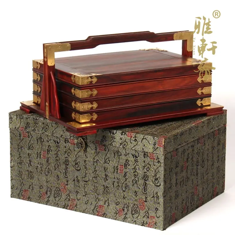 Домашний декор палисандр резьба по дереву и красный Suanzhimu маджонг коробка для игры маджонг ретро Творческий практичный высокого класса бизнес подарки
