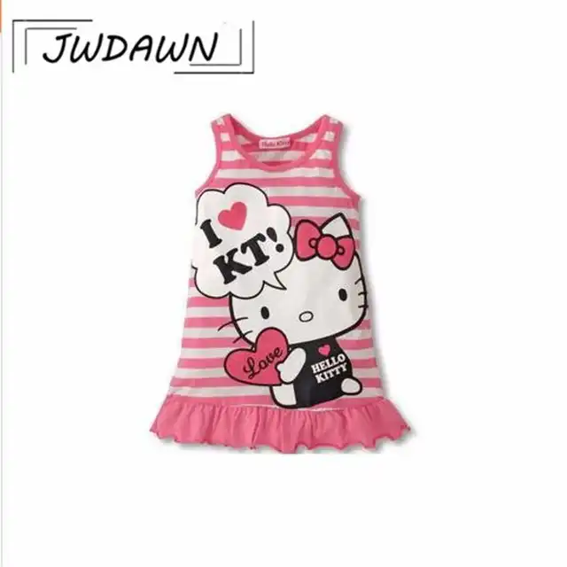 us 2 58 27 off cute brand children dress hello kitty minnie summer girl dress sleeveless dresses for girls costume party princess vestidos in hello kitty kid costume