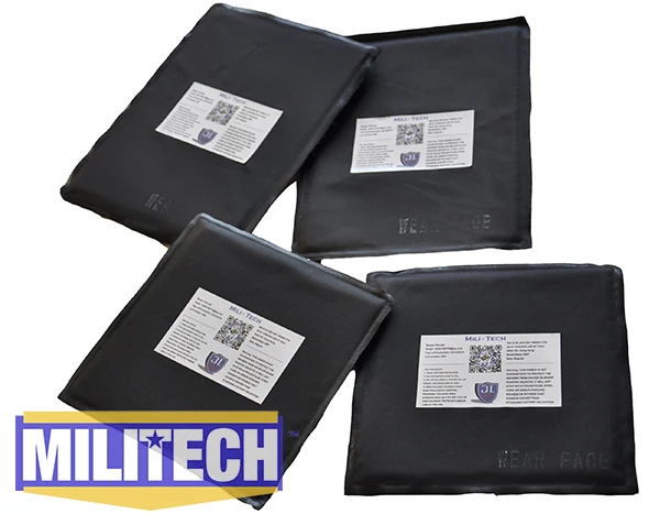

MILITECH 6 x 8 & 6 x 6 Two Pair Aramid Ballistic Panel Bullet Proof Plate Inserts Body Armor Soft Armour Panel NIJ Level IIIA 3A