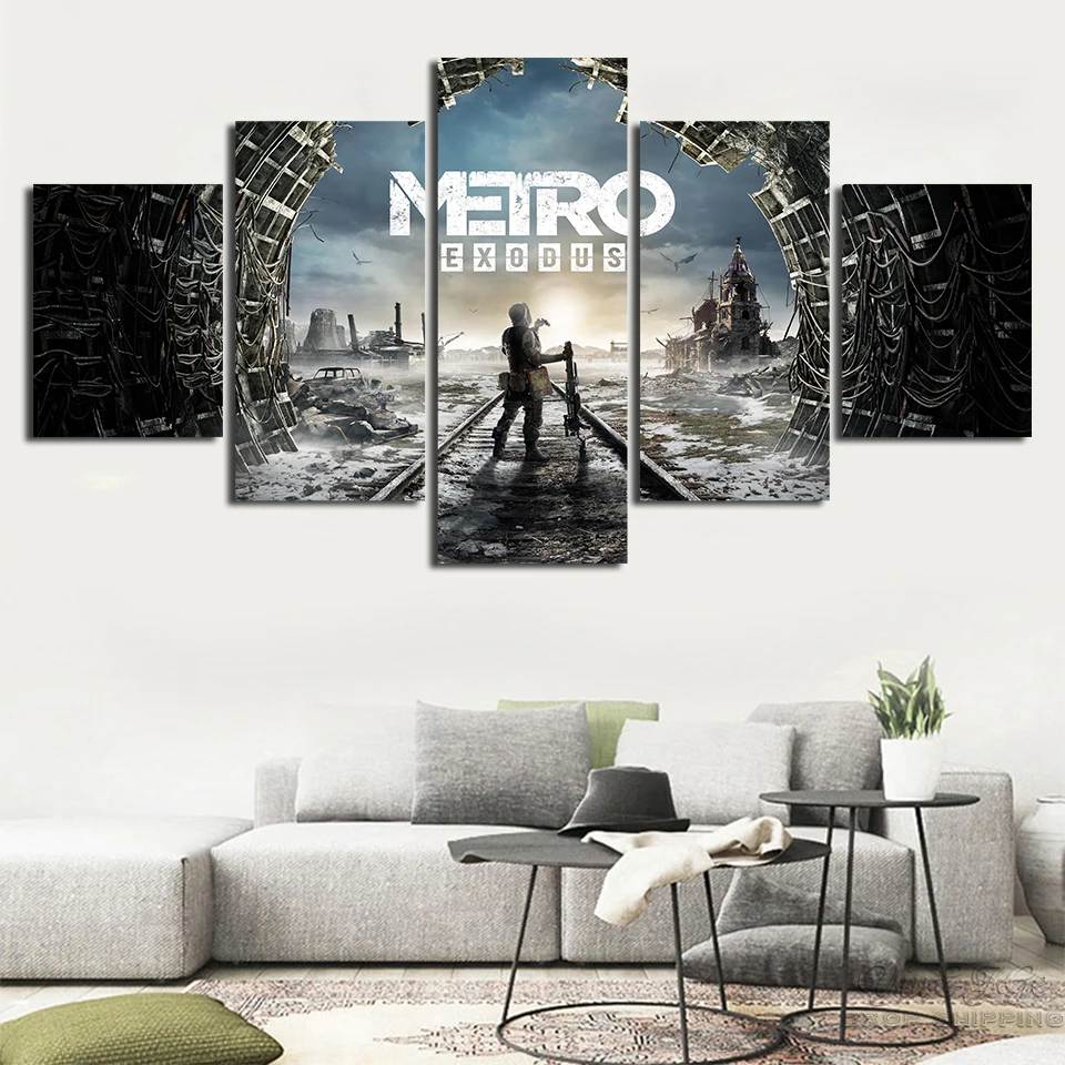 Prints-Metro-2033-Painting-Wall-Art-5-Panel-Game-Pictures-Modular-Canvas-Poster-Modern-Home-Decoration (2)