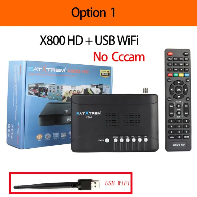 SATXTREM X800 HD DVB-S2 спутниковый ресивер цифровой ТВ спутниковый ресивер декодер DVB S2 тв тюнер бесплатно 1 год Cline Европа Clines - Цвет: X800 N WiFi