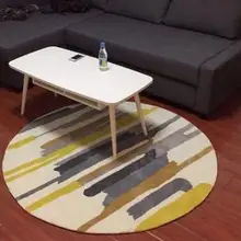 Нордическая Мода Геометрический круглый ковер для гостиной гостиная коврики 3D Карта мира детская спальня стул круговой коврик для ванной