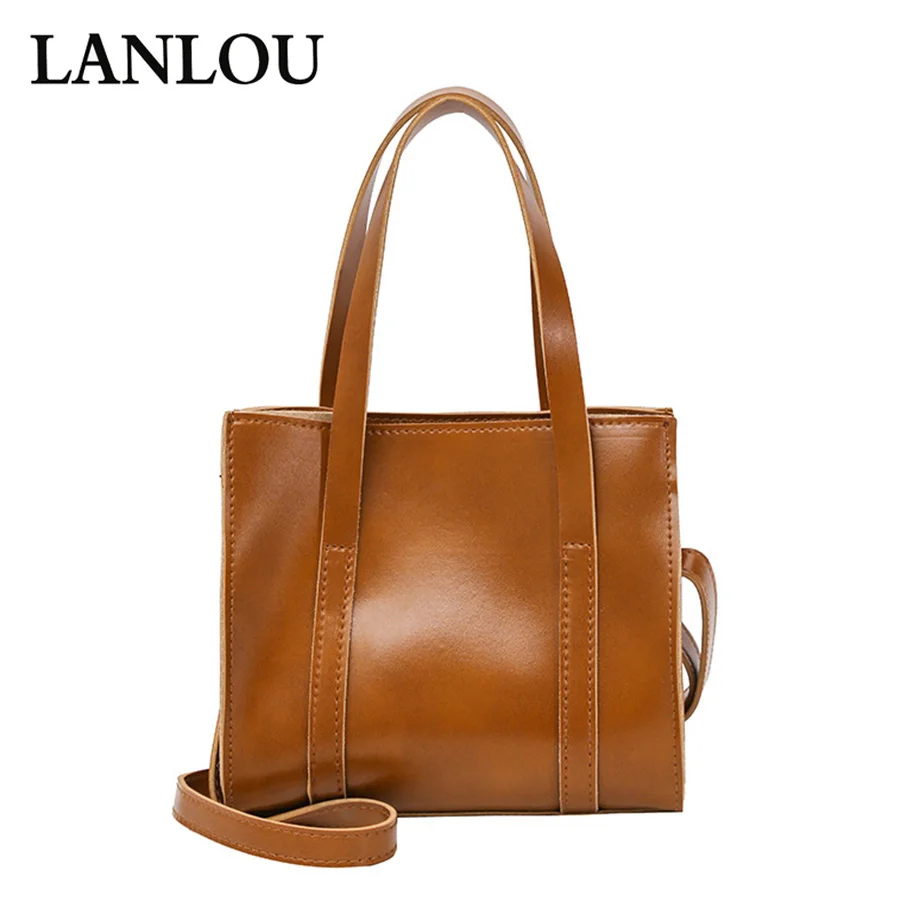 

LANLOU New Winter Luxury Handbags Women Bags Designer New Fashion Handbags Casual Messenger Bags Large Capacity Shoulder Bag