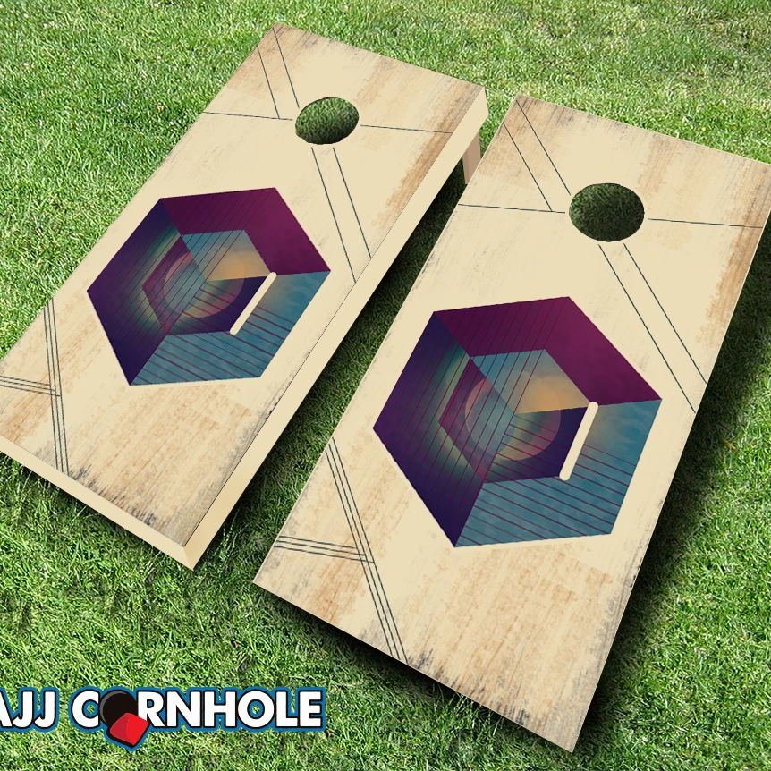 AJJCornhole 109-Incog Incog Ebony Stained Theme Cornhole Set - 8 x 24 x 48 in. (1)