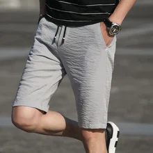 Хорошая мода новые мужские повседневные одноцветная Мужская шорты по колено модные с карманами Straigth половина брюки мужская одежда большого размера