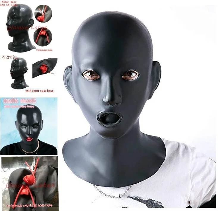 Latex Head Mask Hood Cosplay Headgear Full Face | Красота и здоровье