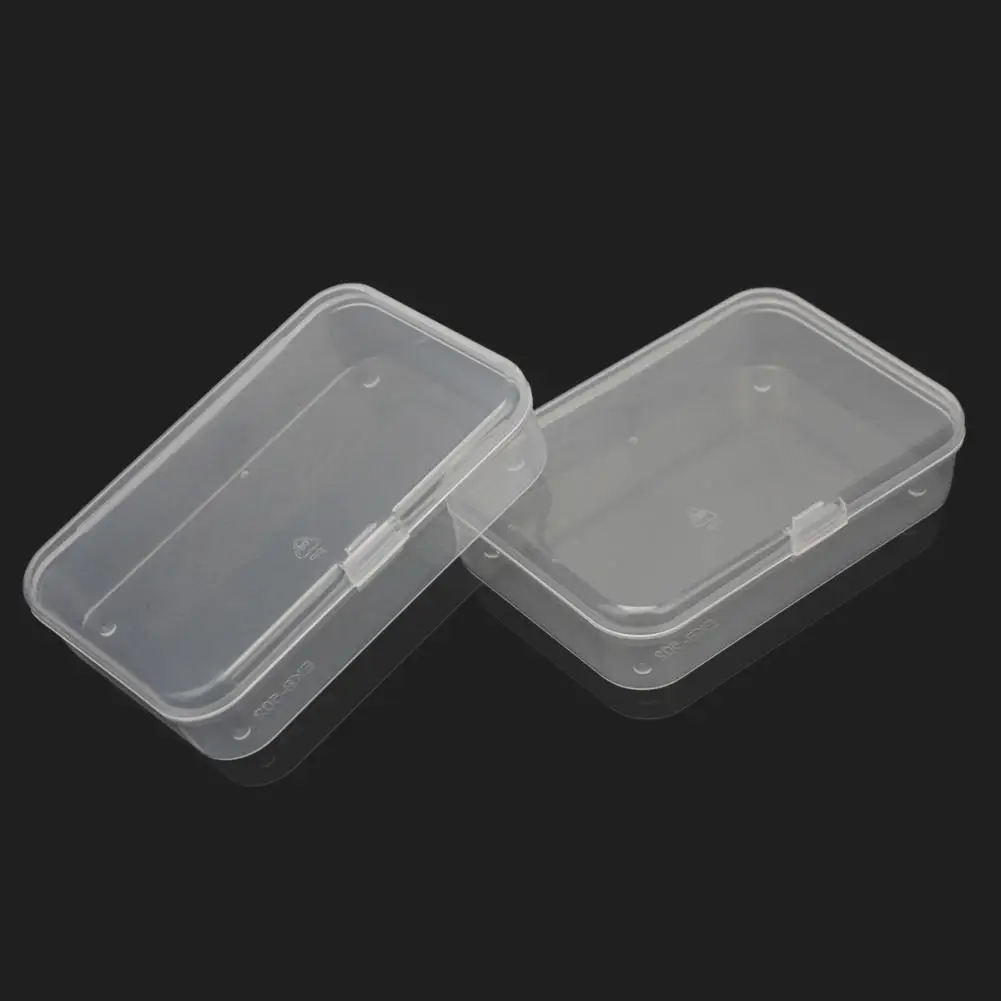 1* Plastic Transparent With Lid Storage Box Collection Container Case Convenient 
