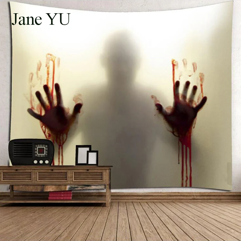 

JaneYU New Nordic Halloween Horror Weird Ghost Multi-purpose Tapestry Tapestry Hanging Beach