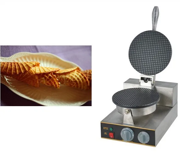 220V Electric Non stick Single Head ice cream waffle cone baker//waffle