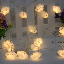 Yijinsky 3,5 м в виде улыбающегося облака форма светодиодный гирлянды для рождественской вечеринки Свадебное Праздничное оформление дома сказочные огни батарея