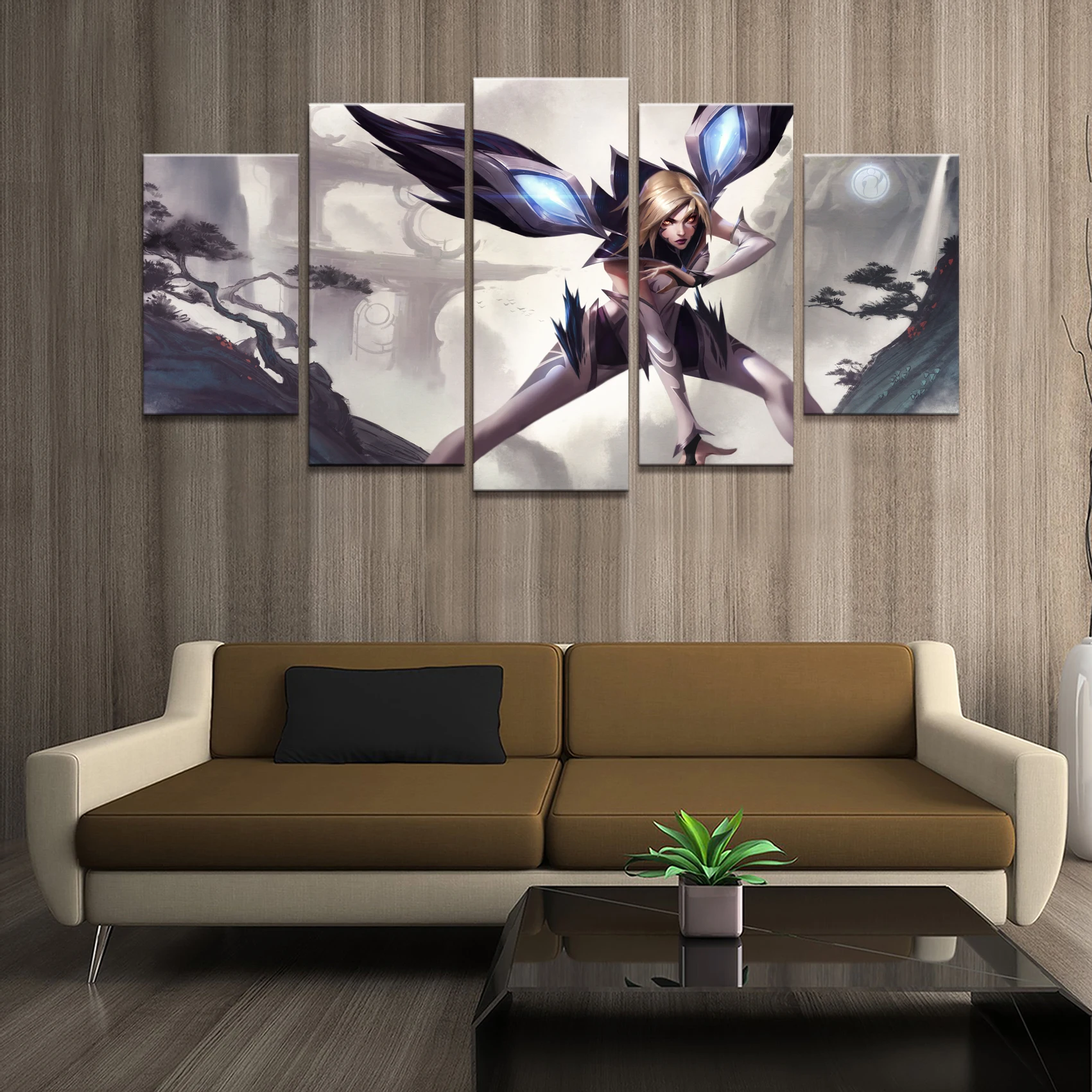 

Home Decor Poster HD Pictures Prints Canvas 5 Piece Modular League of Legends LOL S8 Kaisa GAME Living Room Decorative Painting