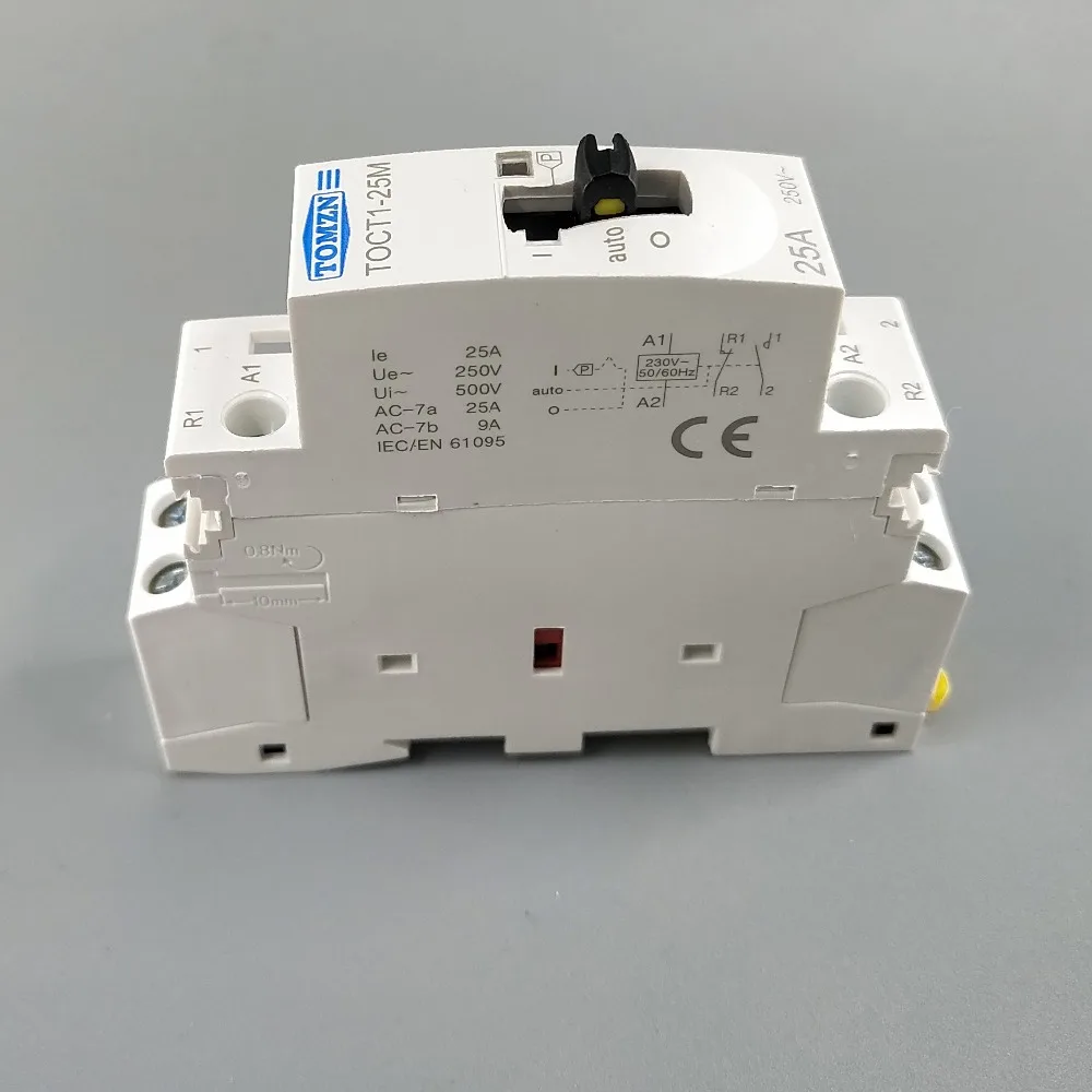 TOCT1 2P 25A 2NC 220V//230V 50//60HZ Din rail Household ac contactor