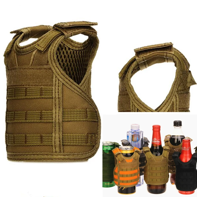 

Tactical Premium Beer Military Molle Mini Miniature Hunting Vests Beverage Cooler adjustable shoulder straps Hunting Party