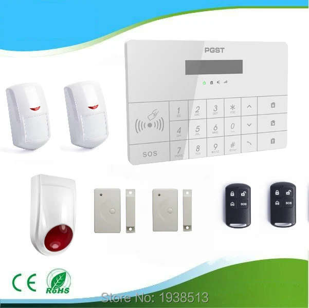 PG 100 433MHz Home GSM Alarm System with Touch LCD Screen SMS SOS alert