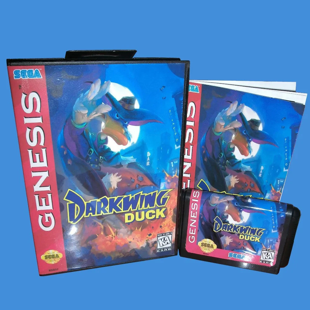 

Darkwing Duck With Box And Manual 16bit MD Game Card For Sega Mega Drive For Genesis