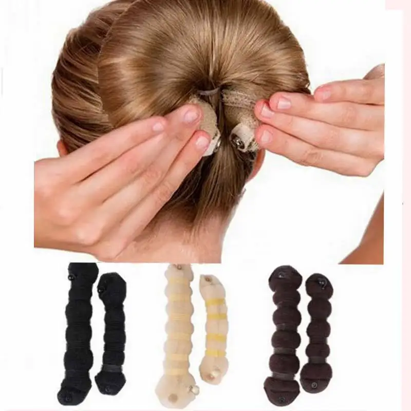 

2 Pcs/Set Women Lady Hot Fashion Hair Styling Tools Hairpin Headwear Elegant Magic Style Buns Rope Braider Hair Band Accessories