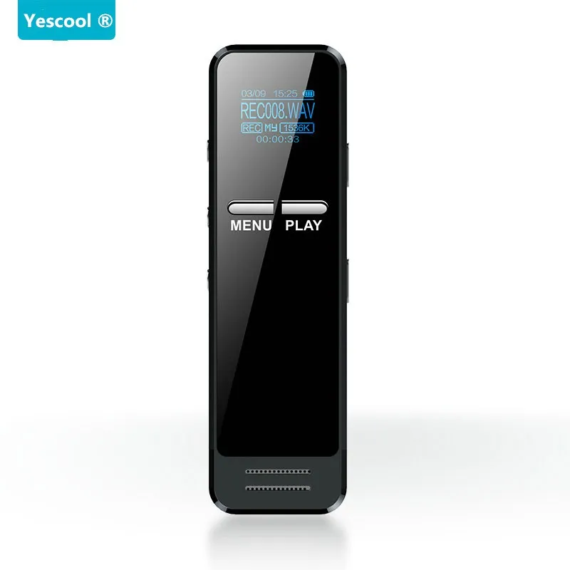 Мини диктофон Yescool B9 компактный металлический портативный 16 ГБ|voice recorder|rec voicevoice