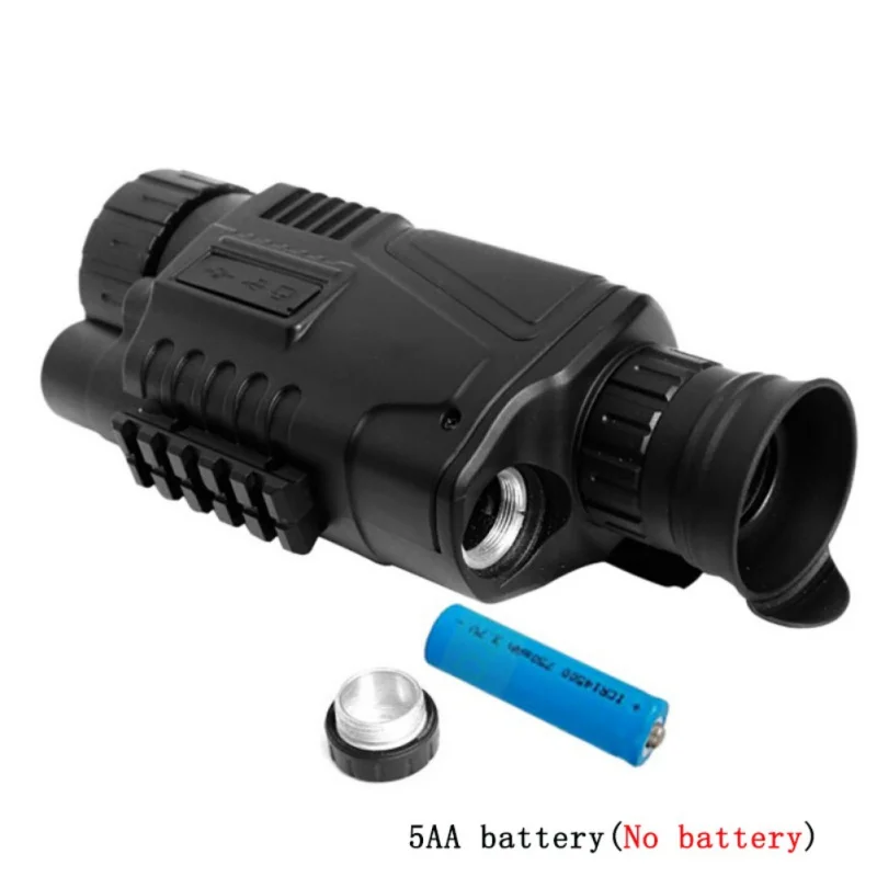 طويلة المدى 5x40 الأشعة تحت الحمراء للرؤية الليلية الصيد تلسكوب أحادي الرؤية الليلية بالأشعة تحت الحمراء الرقمية نطاق المدمج في كاميرا