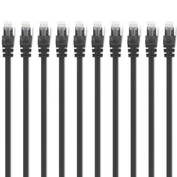 

10pcs/lot 3FT 1M UTP 10-Gigabit Ethernet Cable Cat 6 Round RJ45 550MHz Network Patch Lan Cord With Stranded Bare Copper Wire