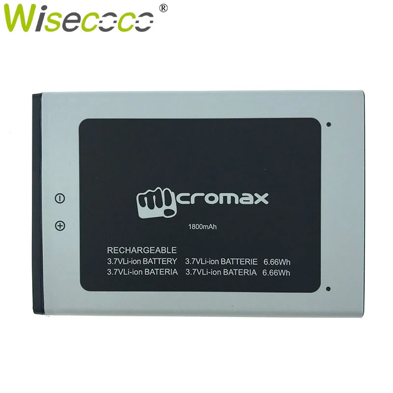

Wisecoco Q383 1800mAh 3.7V Battery For Micromax Q383 Bolt ACBIR18M01 Mobile Phone Battery Replacement+ Tracking Number