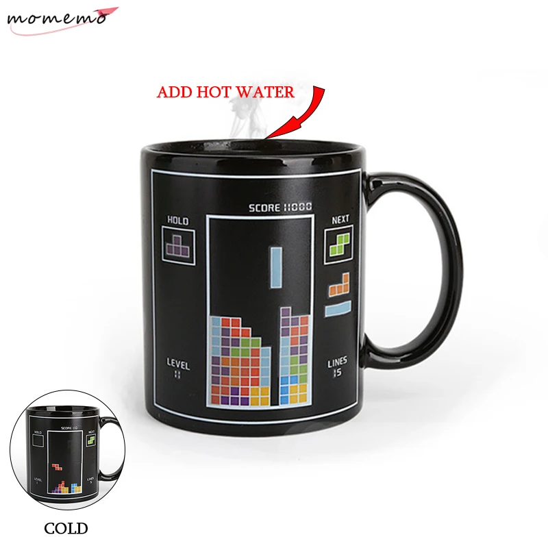 

Magic Toy Bricks Color Changing Mug Funny Heat Sensitive Color Change Mugs Coffee Milk Tea Morphing Mug 330ml/11oz Drinkware