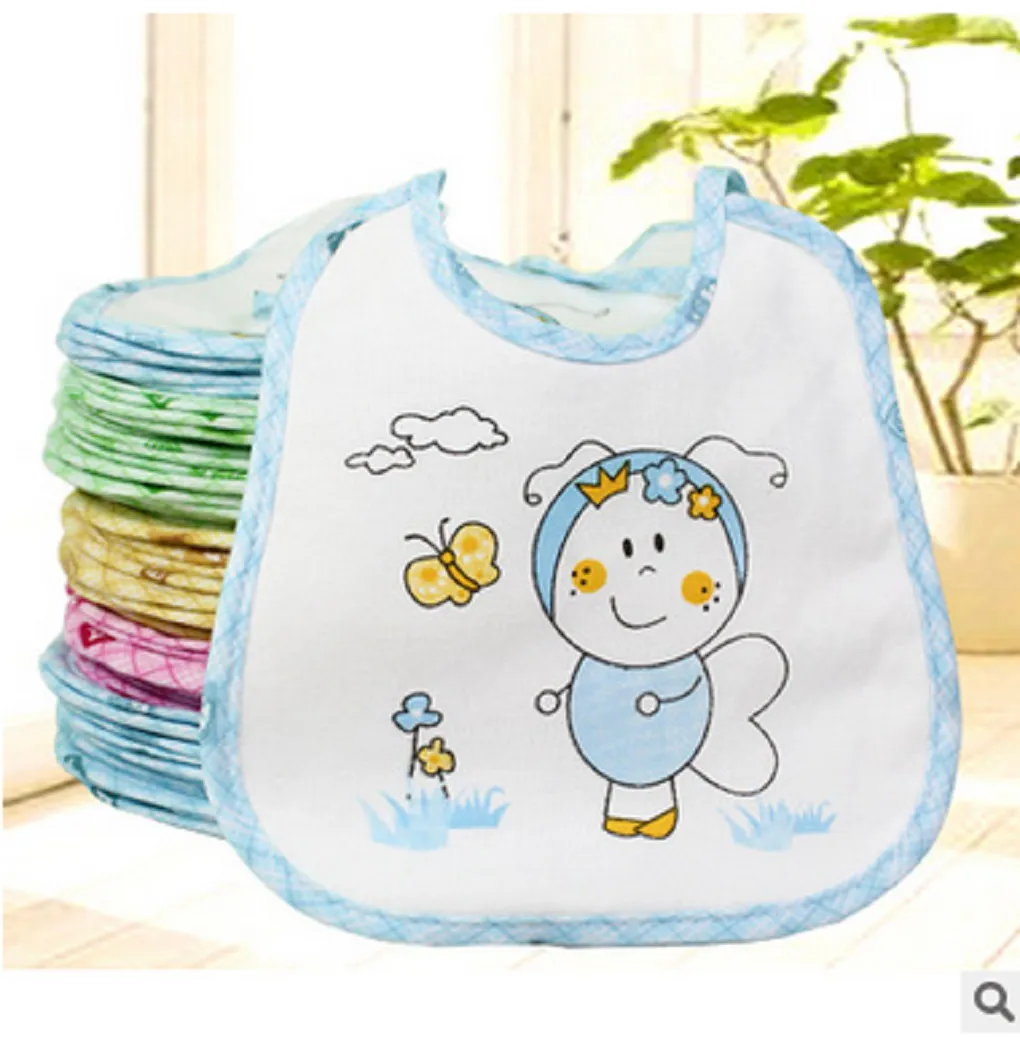 

10-Pack Pudcoco Baby Bibs Water Resistant Drooler Bib Set, Multi-color Waterproof Easily Clean